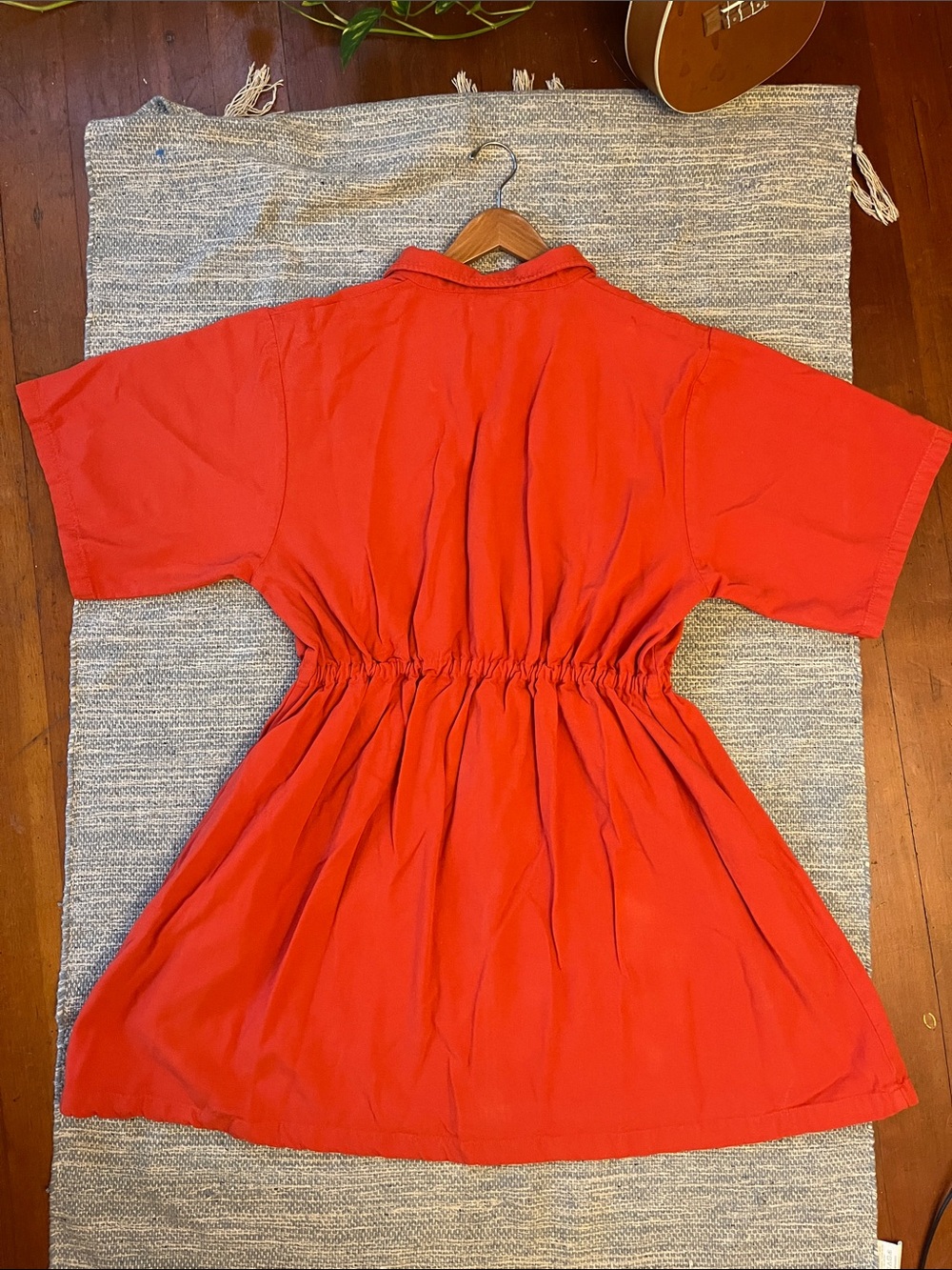 Noble Utility Dress Paprika Red Organic Cotton 1X - Picture 7 of 9